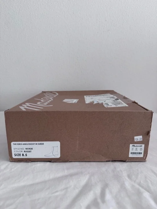 New Madewell The Idris Ankle Boot In Suede Size 9.5 - Picture 14 of 14